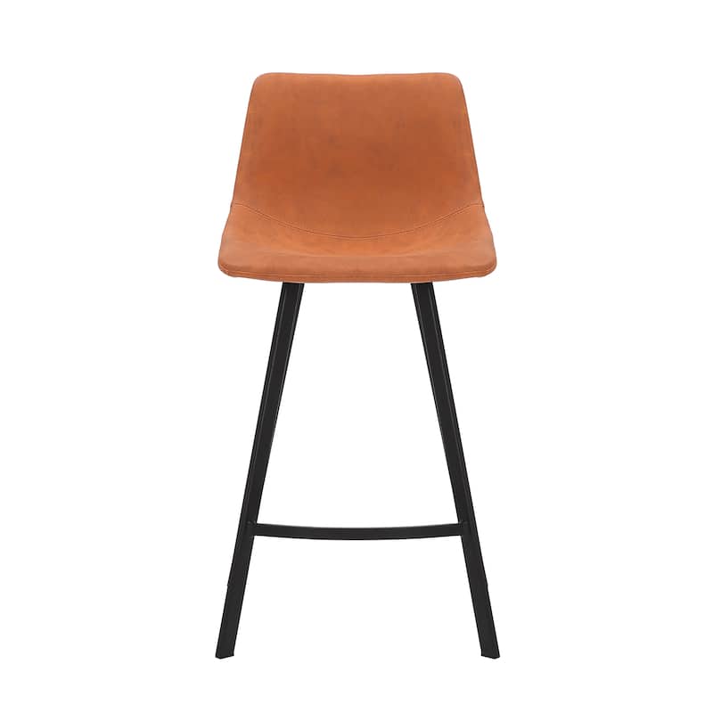 Porthos Home Quinta Counter Height Stools Set Of 2, Microfiber, Powder Coating Steel