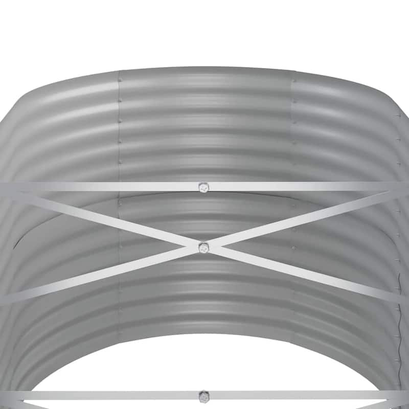 vidaXL Raised Garden Bed Raised Flower Bed Galvanized Steel Outdoor Planter
