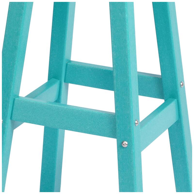 Laguna Hdpe All Weather Outdoor Patio 29" Square Bar Stool (Set Of 3)
