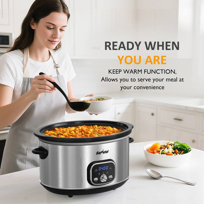 8.5 Quart Programmable Slow Cooker with Delay Function