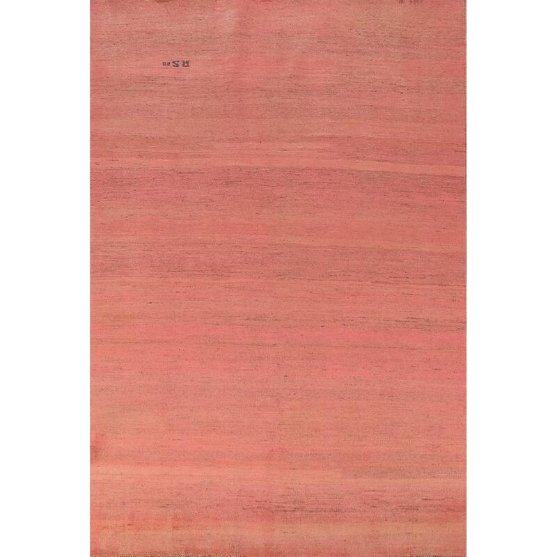 Pink Gabbeh Modern Area Rug Handmade Oriental Wool Carpet - 5'6" x 8'1"