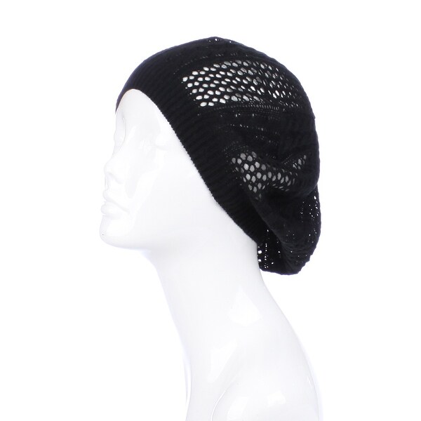 Womens Cut Out Beanie Hat. Opens flyout.