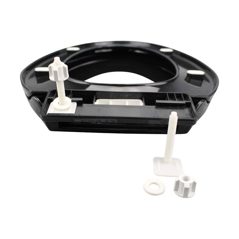 Black Plastic Elongated Toilet Seat Soft Close Easy to Install and Cleanwith Adjustable Mounting Hardware