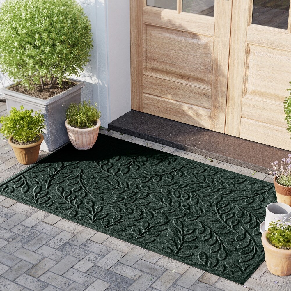 Flagstone Recycled Rubber Indoor Outdoor Monogram Doormat