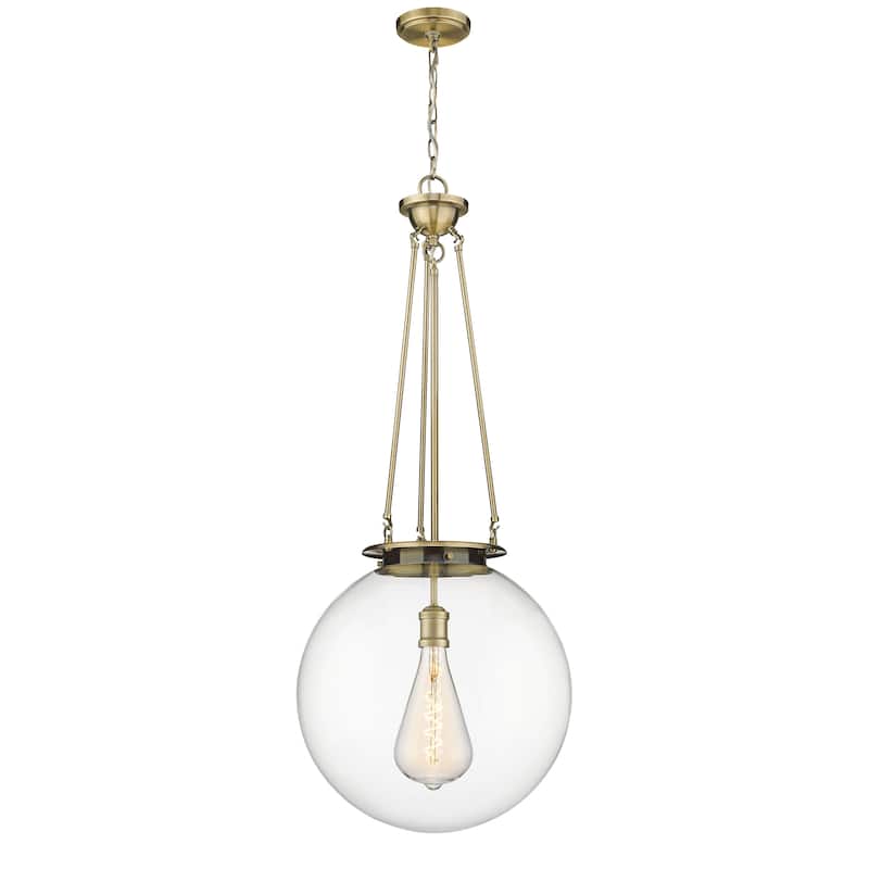 Innovations Lighting Beacon - 1 Light 18" Pendant - Antique Brass/Clear