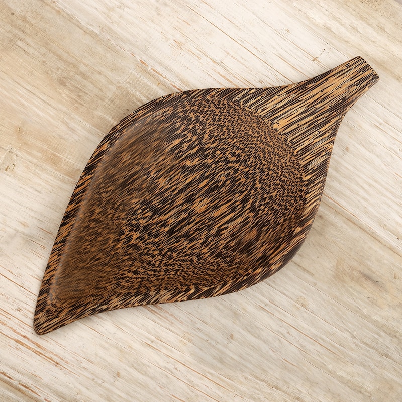 Novica Handmade Generous Jungle Wood Platter