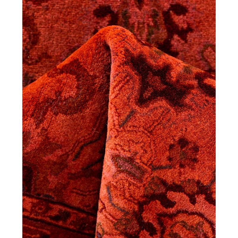 Overdyed One-of-a-Kind Hand-Knotted Area Rug - Pink - 2' 7" x 4' 3"