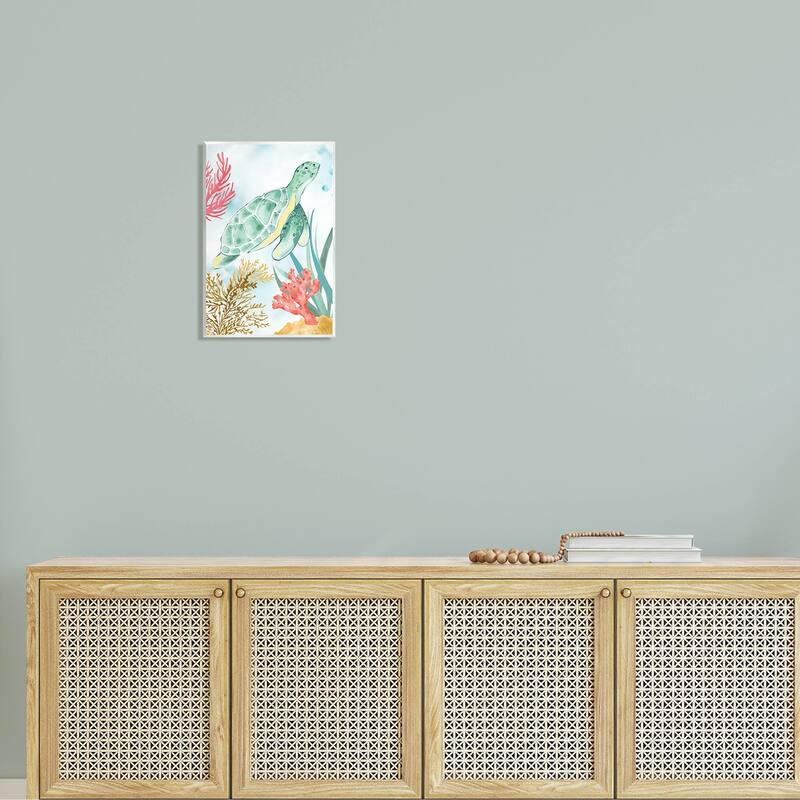 Stupell Turtle Coral Reef Bubbles Wall Plaque Art, Design by House of Rose