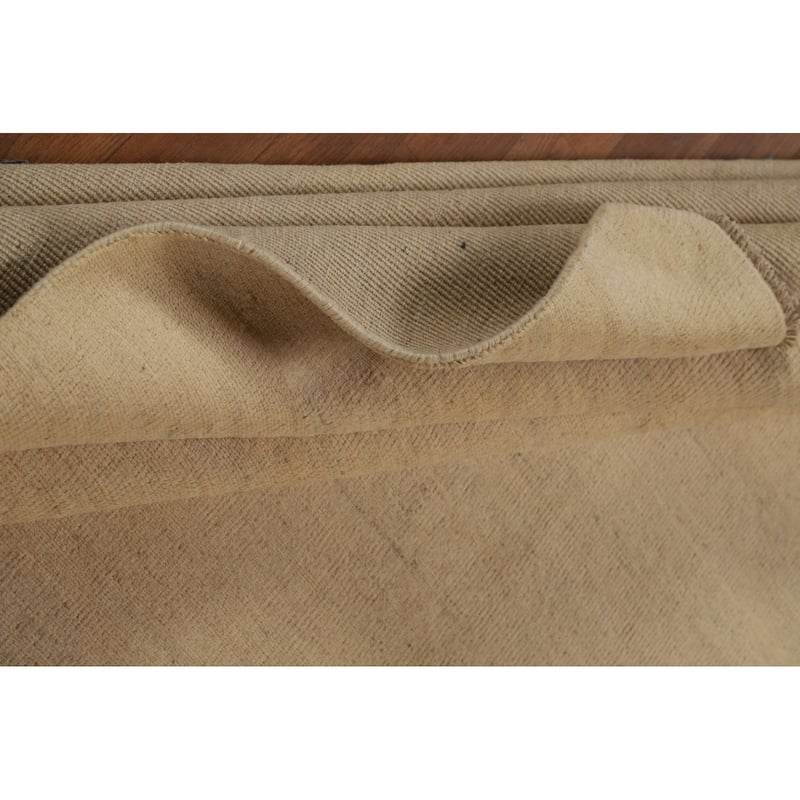 Gabbeh Modern Area Rug Handmade Beige Tribal Wool Carpet - 5'7"x 7'9"