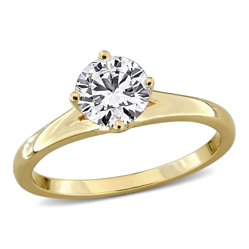 Miadora Lab-Grown Diamond Solitaire Engagement Ring Sterling Silver