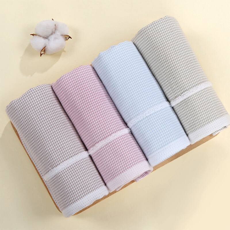 Bathroom Striped Decorative Hand Towel Set Cotton Face Towels Soft Absorbent for Spa, Bath, Gym, Kitchen