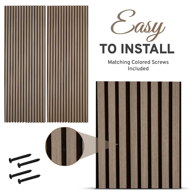 2 Pack Acoustic Wood Wall Panels