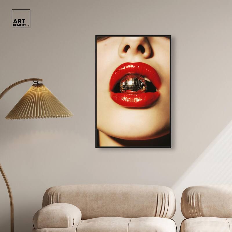 Disco Lips Canvas by Art Remedy