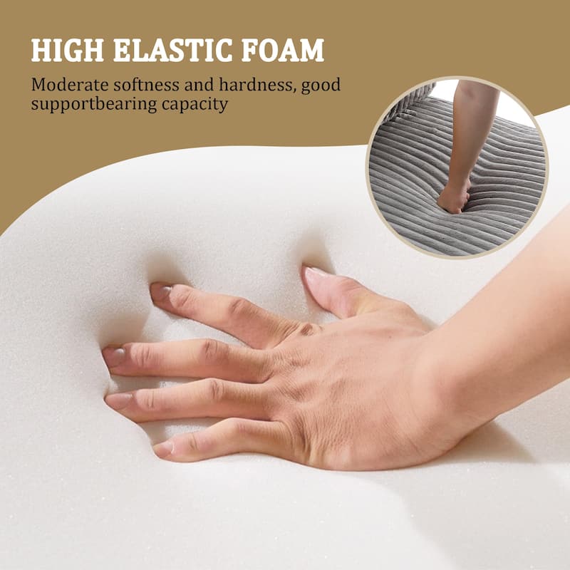 118.4"W Plush Modular Sectional Sofa with Pillows