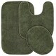 preview thumbnail 2 of 7, Traditional Plush Deep Fern Washable Nylon Bathroom Rug