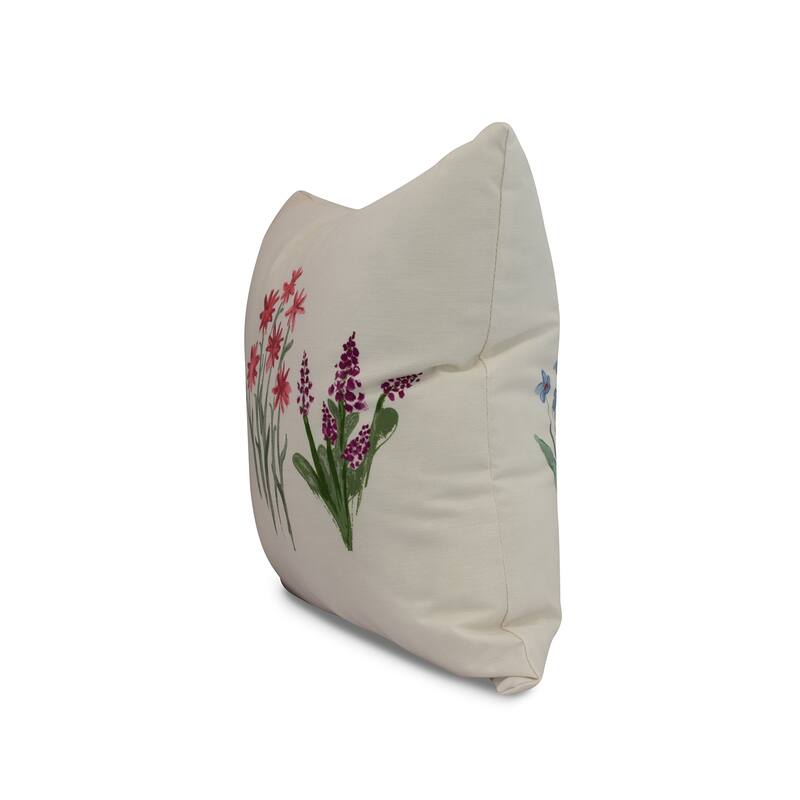18 x 18 inch Flower Trio Outdoor Pillow