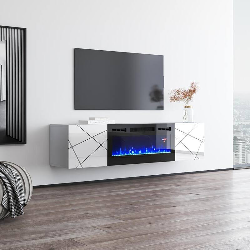 London BL-EF Electric Fireplace 63" TV Stand