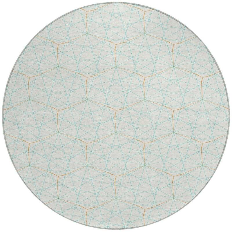 HomeRoots Geometric Transitional Rectangle Outdoor Rug