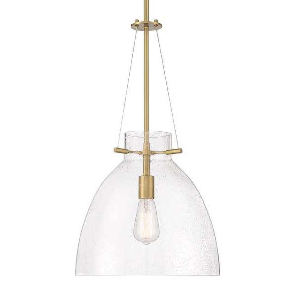 slide 2 of 13, Savoy House 7-7006-1 Foster 14" Wide Pendant Warm Brass