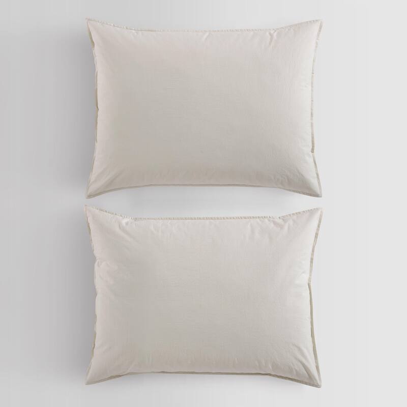 Calvin Klein Washed Percale Cotton Solid Comforter Set