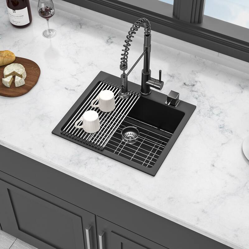 Drop-In Single Bowl Quartz Kitchen Sink
