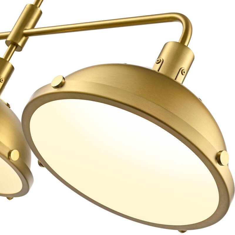 3-Light Farmhouse 3-Light Dome Chandelier Metal Pendant Light