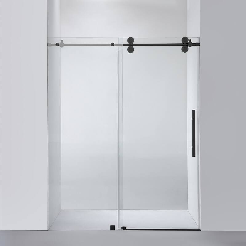 Miseno MSD-VILL-6078-SS Villena 78" High x 60" Wide Sliding Frameless - Matte Black