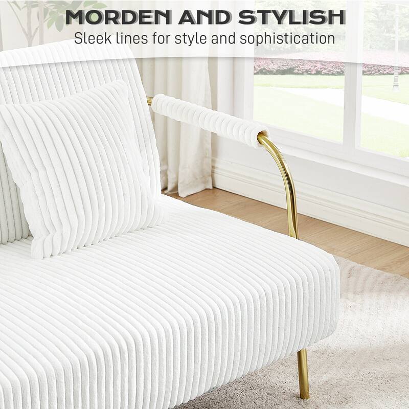 Ouyessir Upholstered Loveseat, Tufted Back Couch, Accent Armchair with 2 Pillows