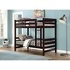 preview thumbnail 1 of 6, Valais Twin/Twin Bunk Bed with Front Ladder Espresso