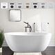 preview thumbnail 29 of 45, Vanity Art 55" X 32" White Acrylic Freestanding Air Bubble Soaking Bathtub with UPC Certified Overflow and Pop-up Drain