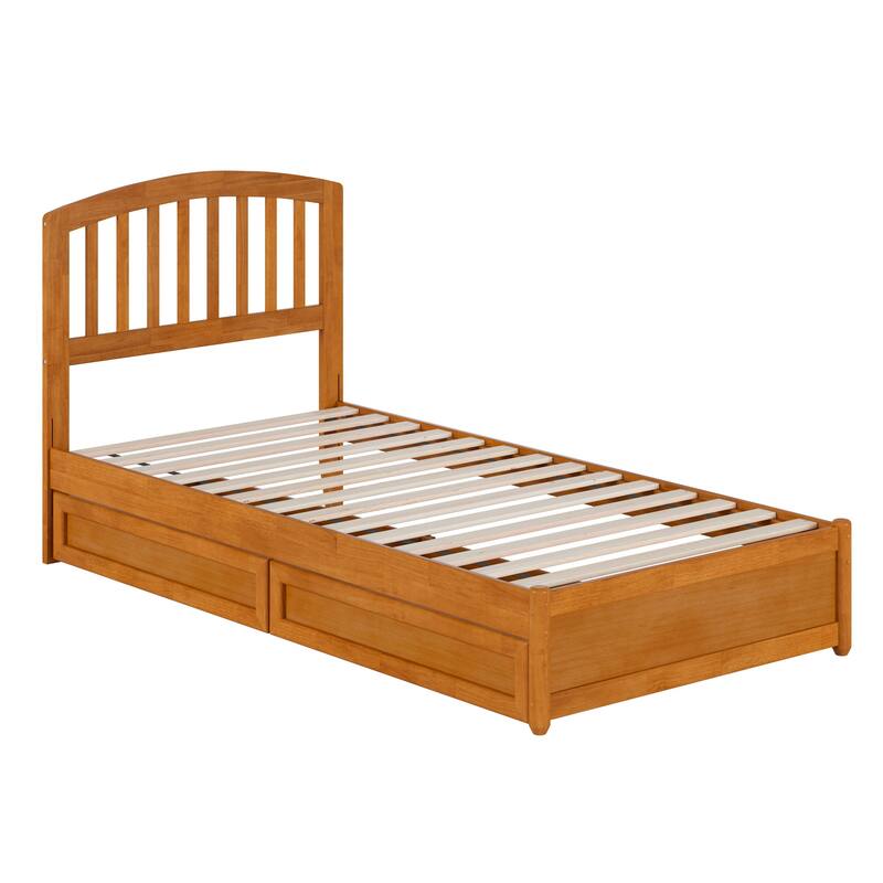 Lucia Platform Bed with Panel Footboard and Storage Drawers