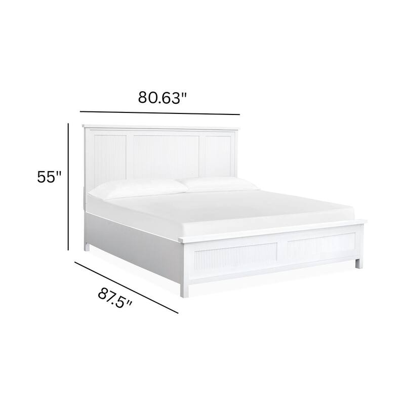 Salt Life Home Windmill Harbour White Whisp and Sand Panel Bed