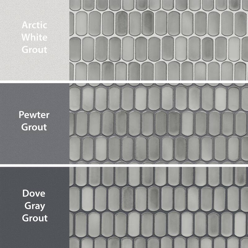 Merola Tile Hudson Capsule Grey Eye 12-1/4" x 13-1/8" Porcelain Mosaic Floor and Wall Tile