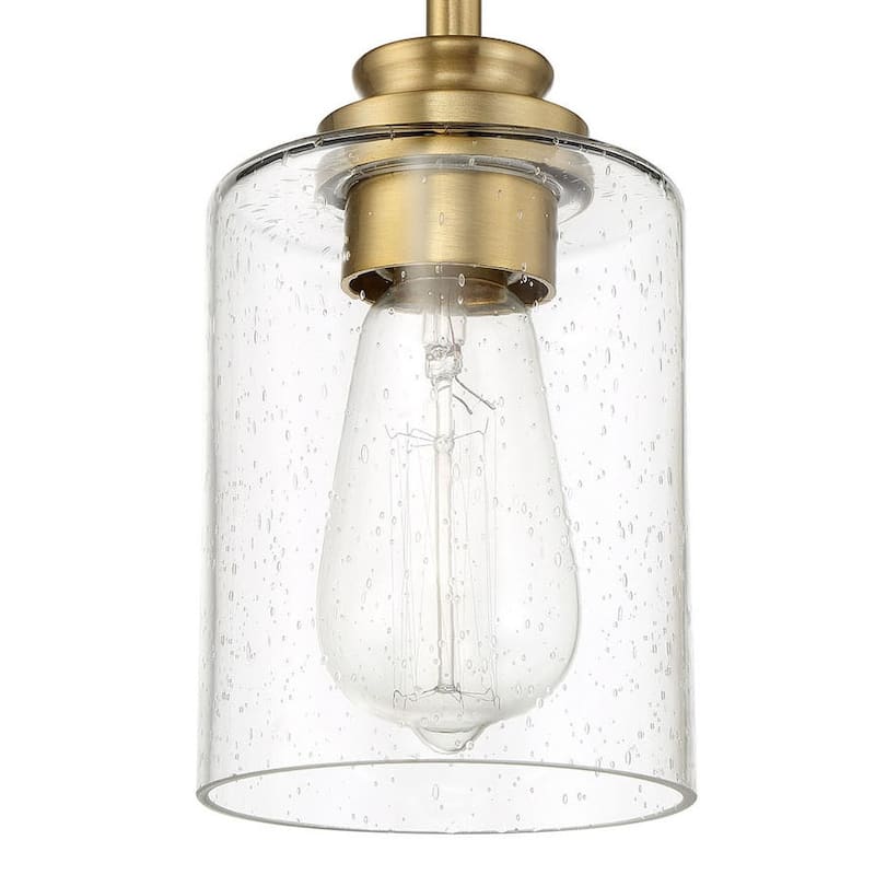 Craftmade Bolden 5" Wide Mini Pendant with Seedy Glass Shade