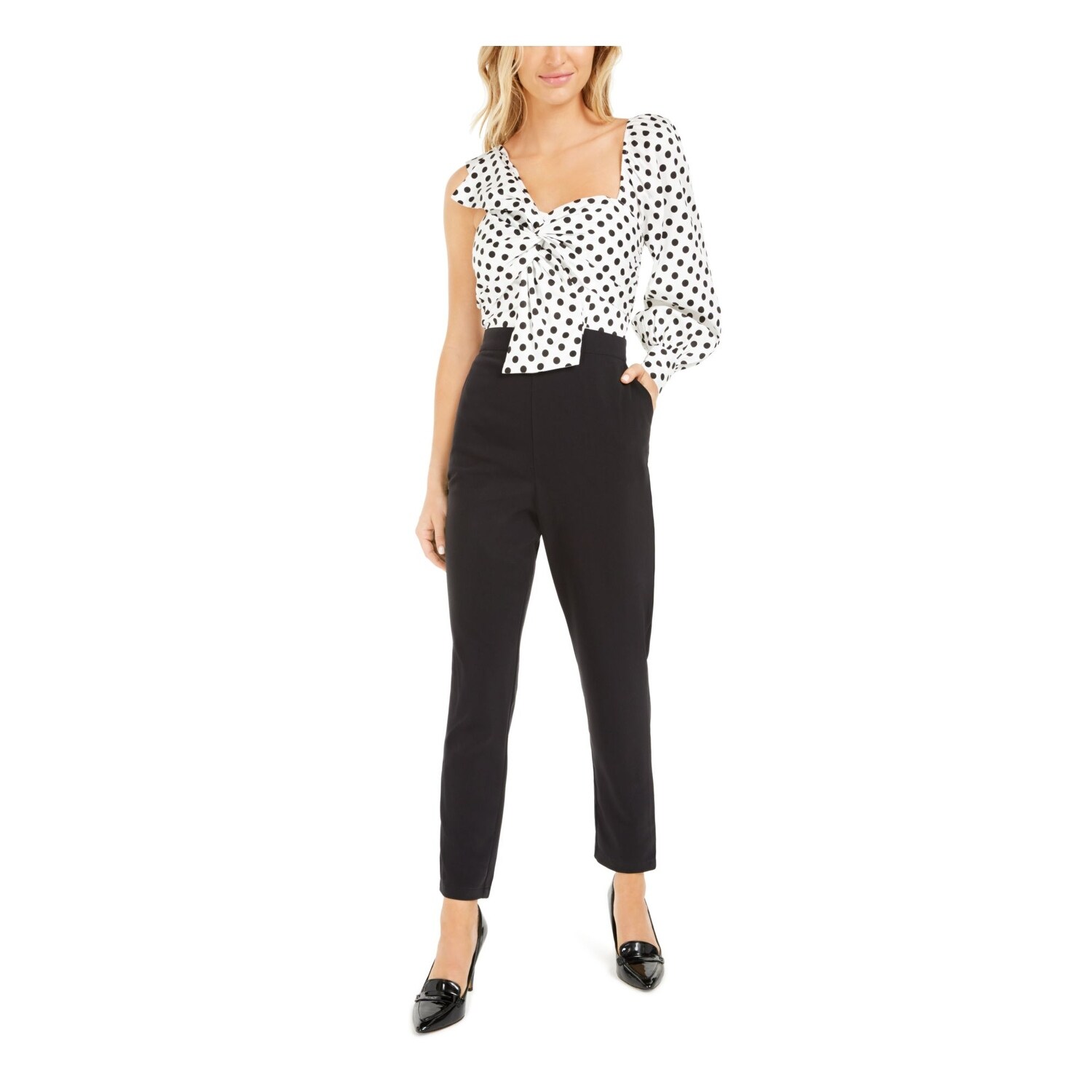 polka dot jumpsuit long sleeve