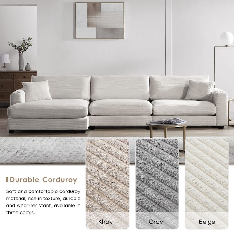 L Shaped Sectional Sofa with USB Charging Port and Cup Holder