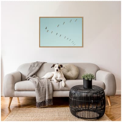 Kate and Laurel Sylvie Pelican Row #1 Framed Canvas by Alicia Bock