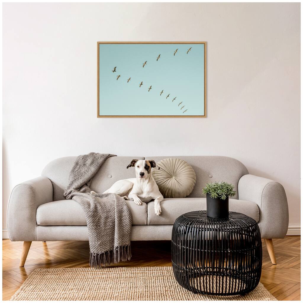 Kate and Laurel Sylvie Pelican Row #1 Framed Canvas by Alicia Bock