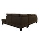 preview thumbnail 17 of 23, Reversible 3-piece Microfiber Suede Sectional Sofa with Ottoman