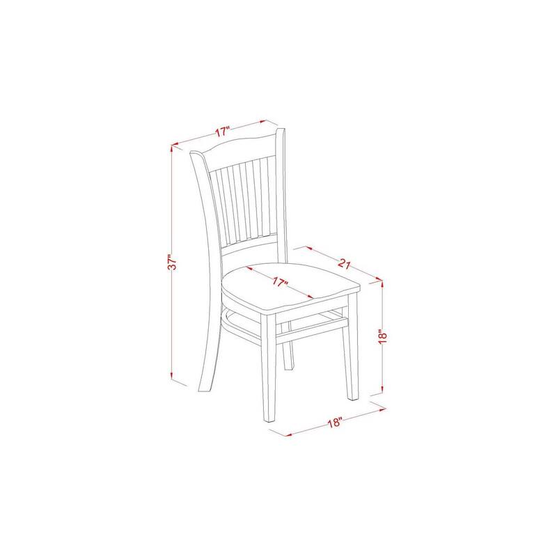 HomeStock 5-Piece Linen White Finish Solid Wood Top Dining table with 4 Chairs with Slat Back