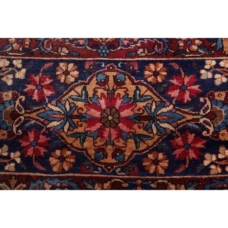 Pre-1900 Antique Kerman Ravar Persian Rug Hand-Knotted Wool Carpet - 11'10"x 21'2"