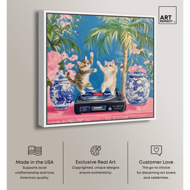 Turntable Twirlers Canvas by Art Remedy