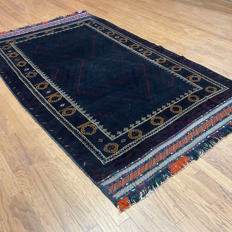 HERAT ORIENTAL Handmade Balouchi Wool Rug - 5'6" x 9'5"