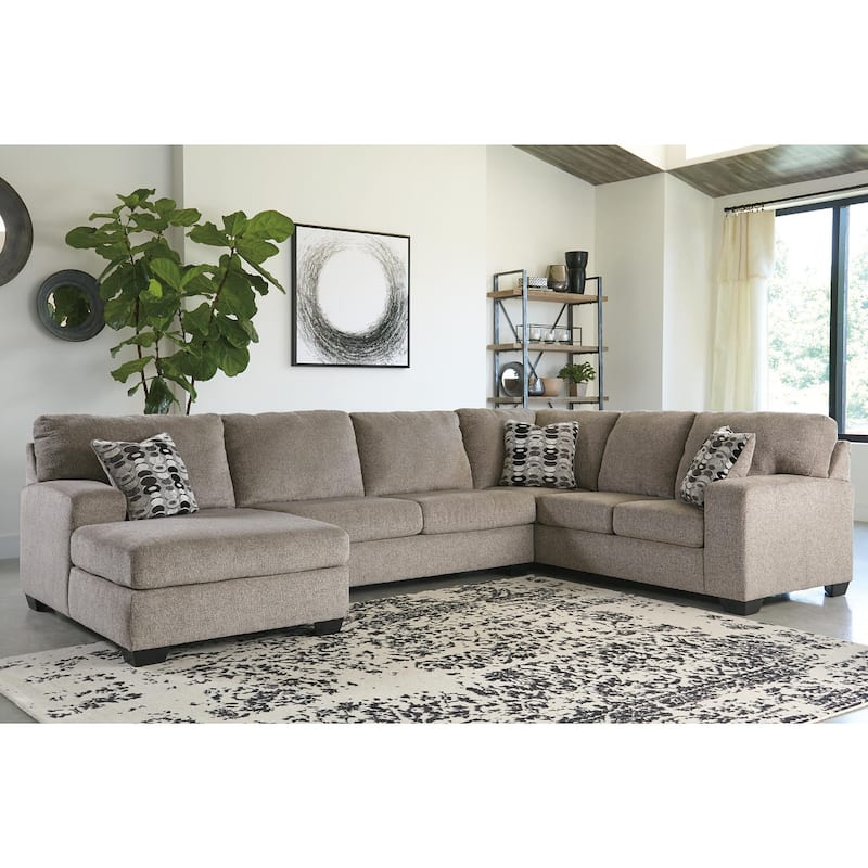 Ballinasloe 3-Piece Sectional with Left Facing Chaise - Platinum