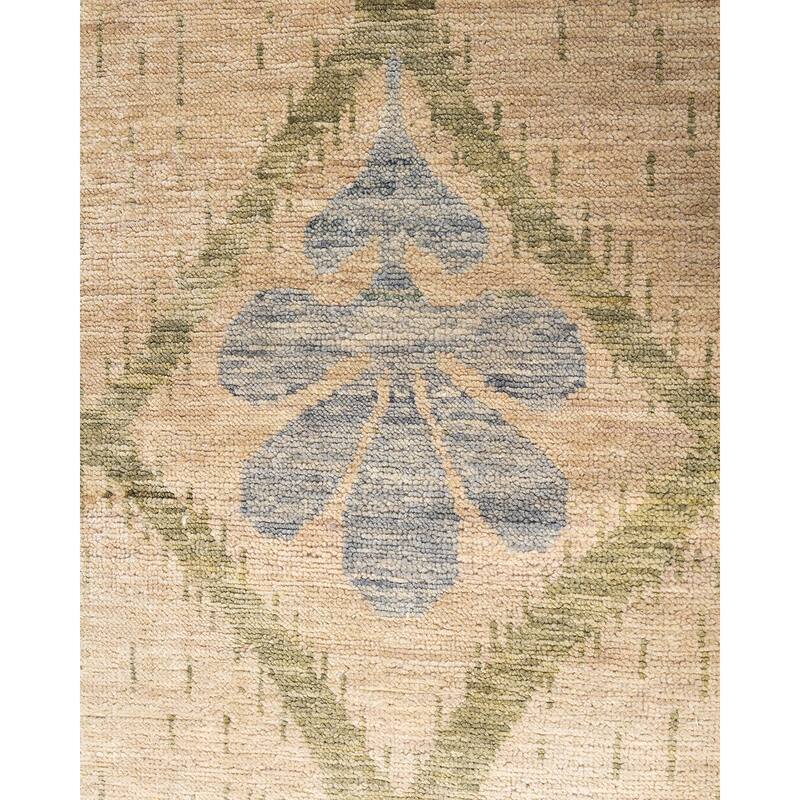 Modern One-of-a-Kind Handmade Area Rug - Ivory, 7' 10" x 10' 3" - 7' 10" x 10' 3"