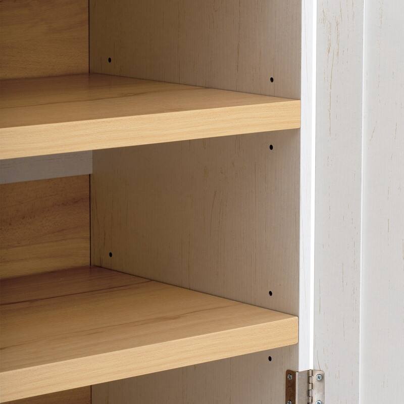 Farmhouse 78.2" Tall Kitchen Pantry Cabinet with Door Shelves, Adjustable Shelves and Hidden Drawer