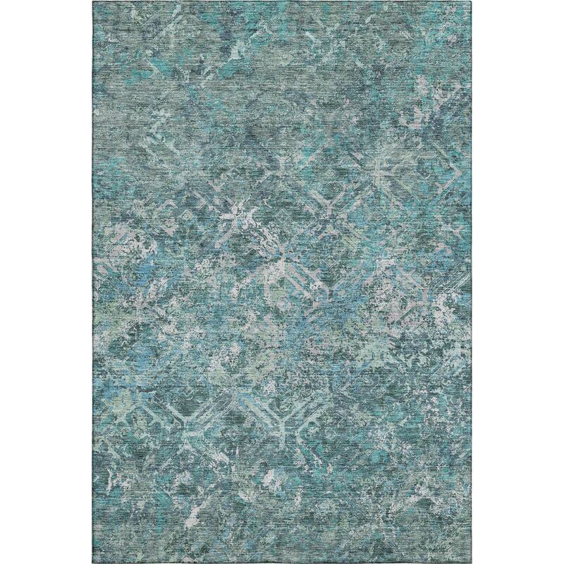 Premium Washable Super Soft Trellis Distressed Mayfield Rug