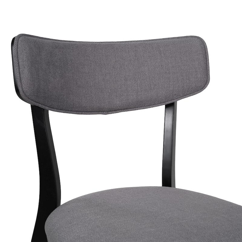Chazz Mid-Century Modern Upholstered Rubberwood Dining Chairs (Set of 2) by Christopher Knight Home
