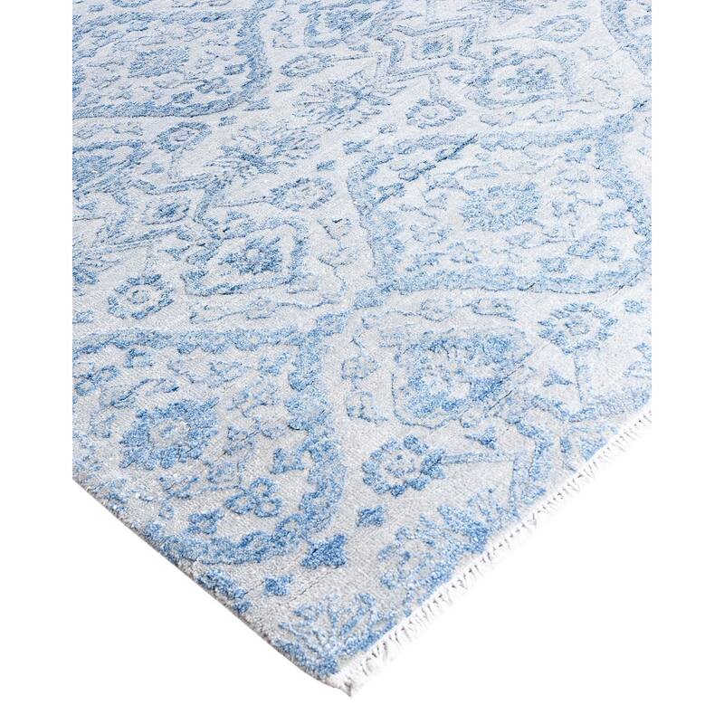 Ikat One-of-a-Kind Hand-Knotted Area Rug, Gray - 9' 0" x 12' 4"