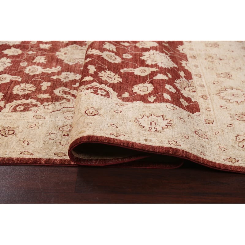 Vegetable Dye Traditional Chobi Peshawar Area Rug Wool Hand-knotted - 5'10" x 8'3"